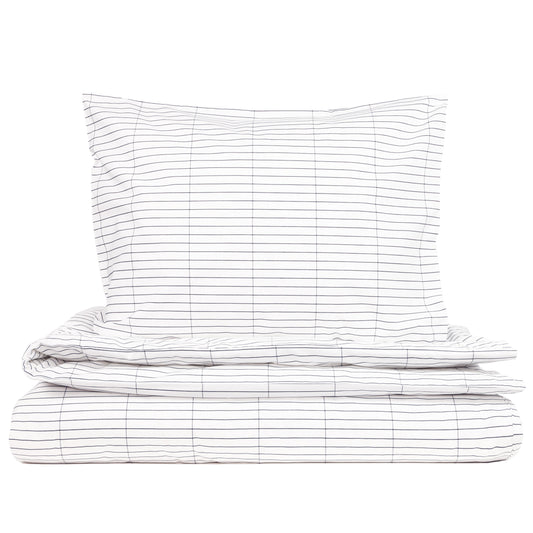 Viivasto Percale duvet cover set | white/black