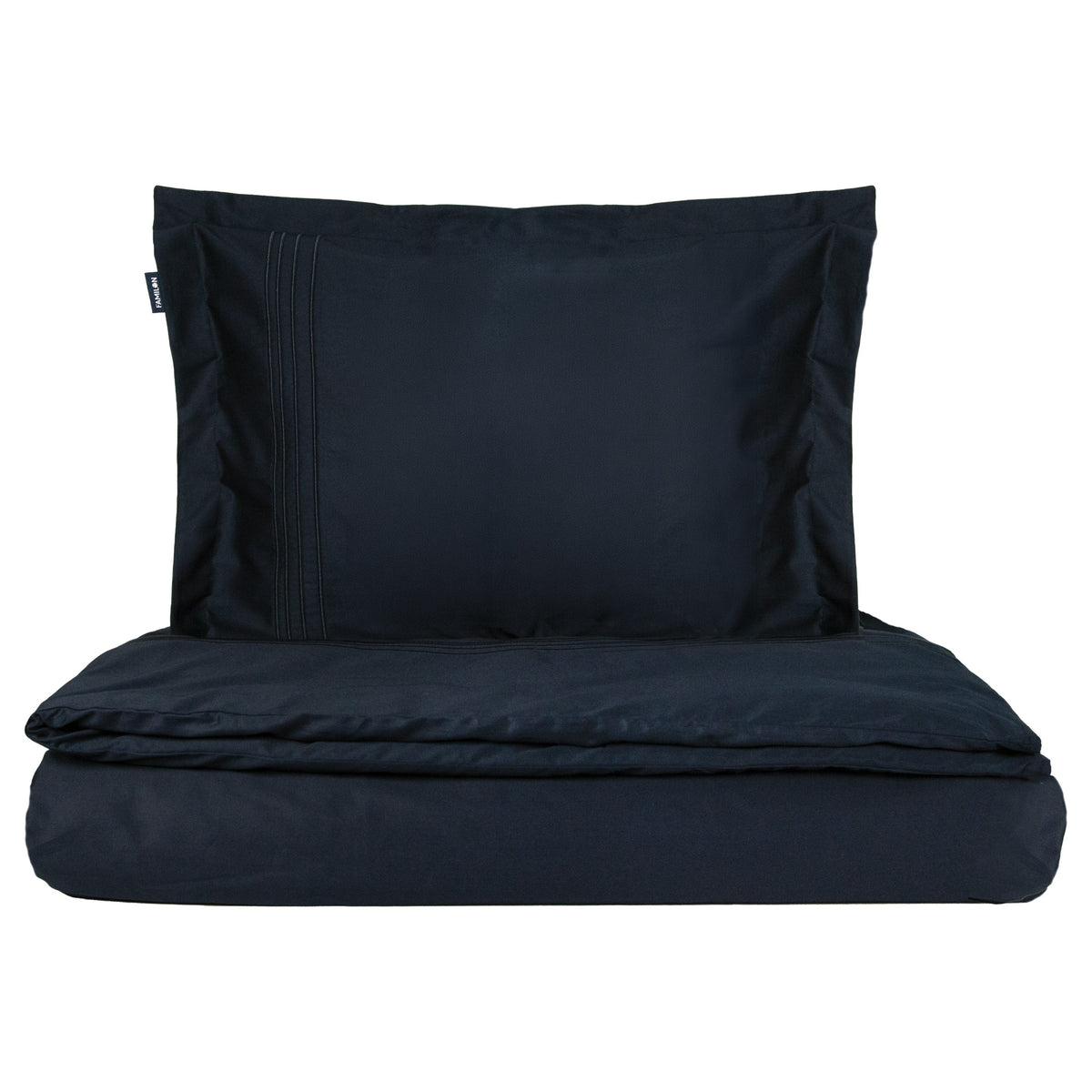 Familon Lines embroidered sateen duvet cover set