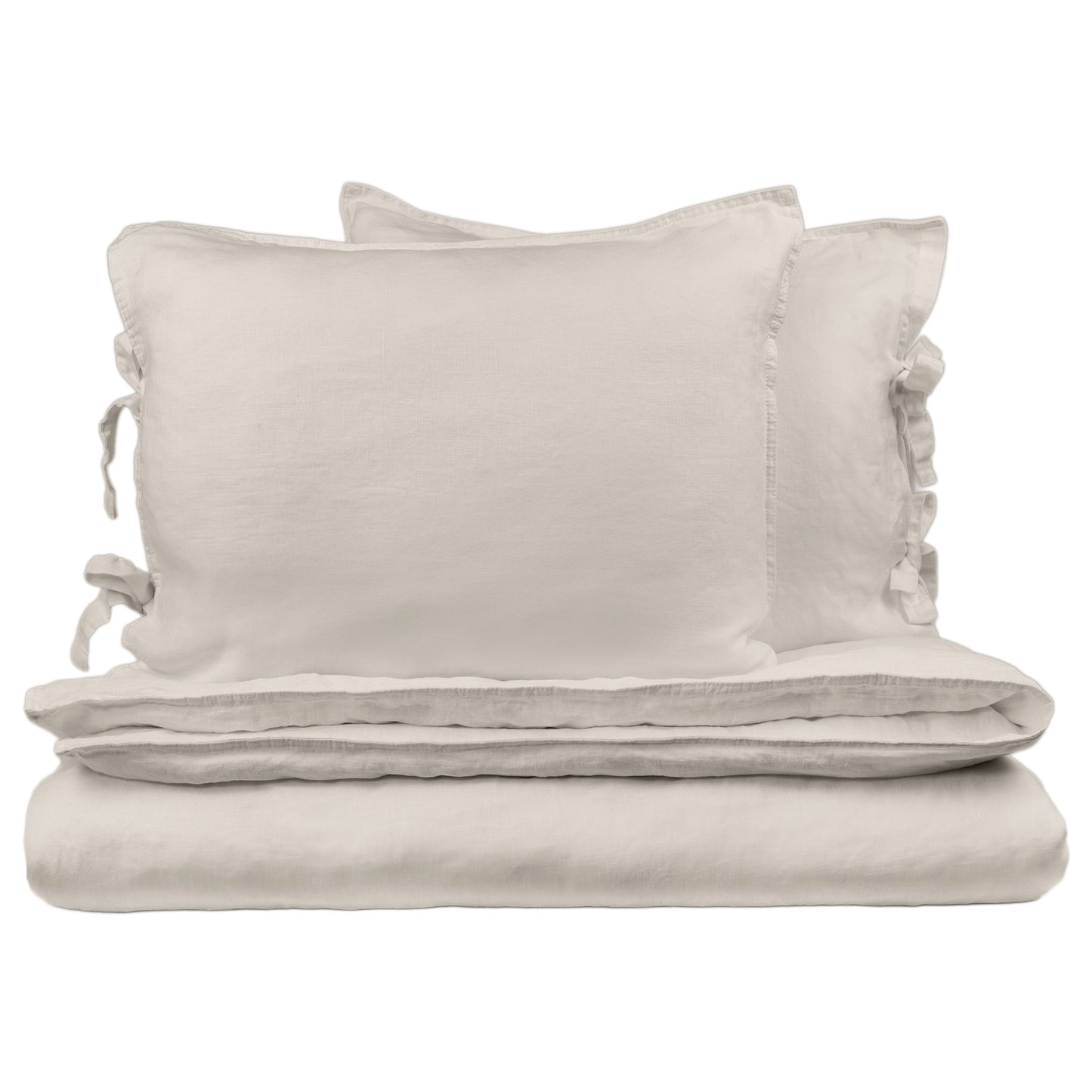 Pellava-tuplapussilakanasetti | greige