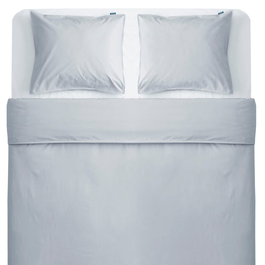 Percale double duvet cover set | grey