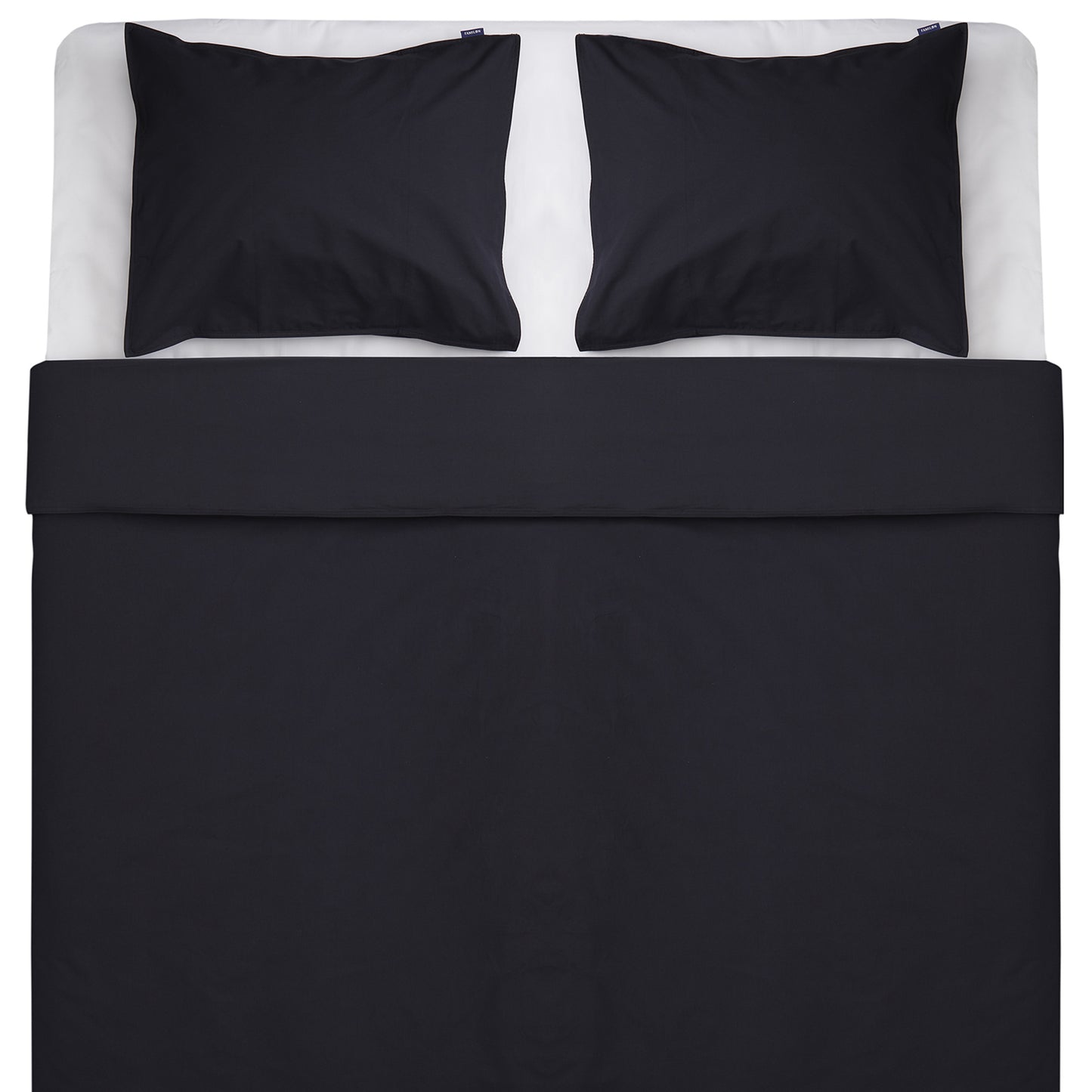 Percale double duvet cover set | soot black